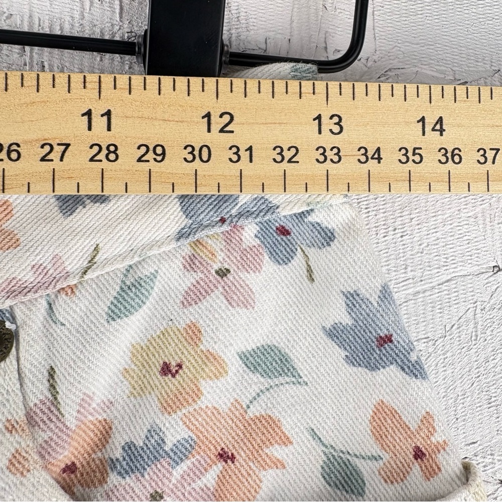 VTG EXP Spirit of Nimes Express Floral Print Women's Jeans Shorts 26” High Waist - Picture 3 of 8
